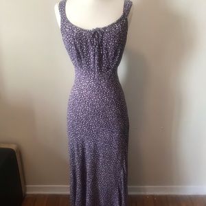 1990s ditzy floral rayon dress